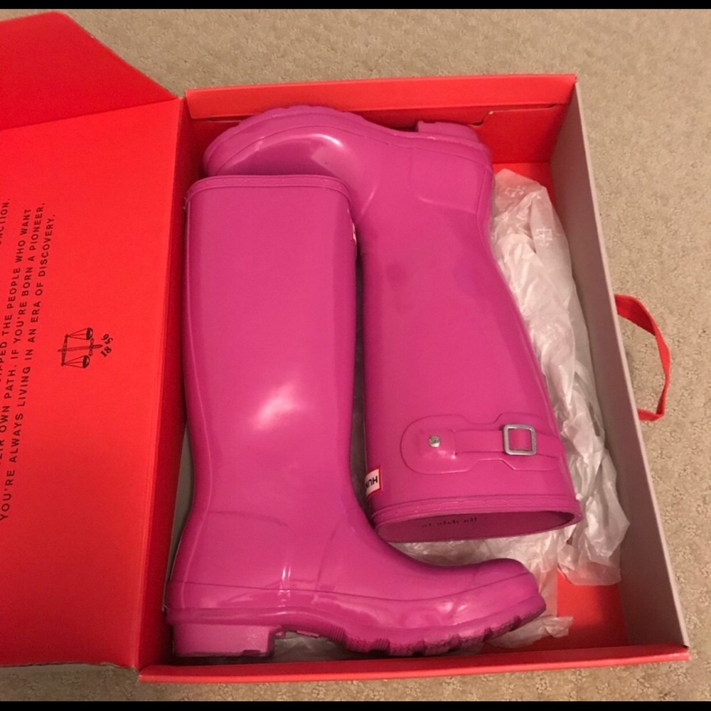 Beautiful Pink Hunter Boots 💖